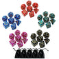 CREEBUY Polyhedral DND Dice Set, 5 Pack Vintage Dragon-Patterned Dice Sets Compatible with Dungeons and Dragons D&D RPG Games,35 Pieces (5 Colors with Black)
