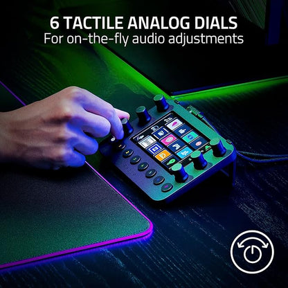 Razer Stream Controller: All-In-One Keypad for Streaming - 12 Haptic Switchblade Keys - 6 Tactile Analog Dials - 8 Programmable Buttons - Designed for PC & Mac Compatibility