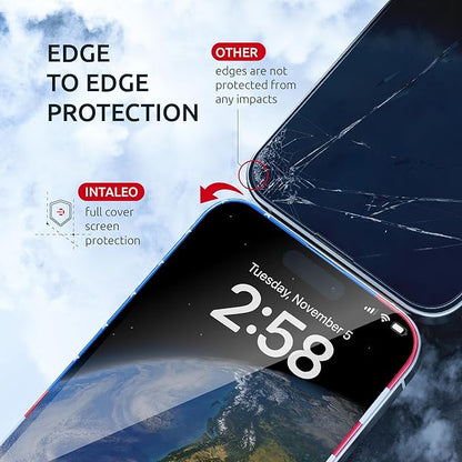Screen Protector for iPhone 14 Pro Max - 2 Pack (USA Flag & Classic Black) Tempered Glass 9H Hardness, Full Coverage, Anti-Fingerprint Coating for iPhone 14 Pro Max Screen Protector