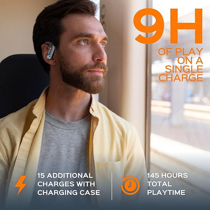 TREBLAB X3 Pro - Ultra Comfortable Earhooks, Pure-HD Sound, Punchy Bass, 145H Battery, Waterproof & Sweatproof Bluetooth Earbuds, Mics for Calls, True Wireless Ear Buds for Sports Workout Running