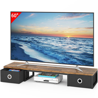 YAOHUOO 45" Large TV Riser with Fabric Drawers for 32-60 inch TV
