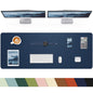 Leather Desk Pad Protector, Office Mat, Large Mouse Pad, Non-Slip Blotter, Laptop Pad, Waterproof Writing Pad for Office & Home (Grey Blue, 40" x 17")