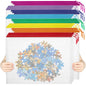 24pcs Mesh Zipper Pouch File Bags Puzzle Storage Bags, A5 Size 9.4 x 6.9 Inches Large Reusable Zipper Pouches for Organizing Classroom Board Game Organization