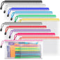 Umriox 12 Pack B4 Black Mesh Zipper Bags, File Organizer Pouch for Storage