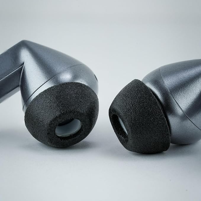 Comply TrueGrip MAX | Premium Memory Foam Replacement Earbud Tips for Samsung Galaxy Buds3 Pro | Long Lasting Comfort, MAX Durability, Secure Fit, Superior Noise Isolation| Black (Medium) (1 Pair)