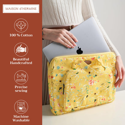 Maison d' Hermine Laptop Bag with Front Pocket Upto 15.5 inch Laptop Tablet