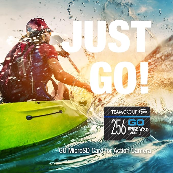 TEAMGROUP GO Card 1TB Micro SDXC UHS-I U3 V30 4K, R/W up to 100/90 MB/s for GoPro &Action Cameras High Speed Flash Memory Card for Outdoor, Sports, 4K Shooting, GoPro &Insta360 TGUSDX1TU302