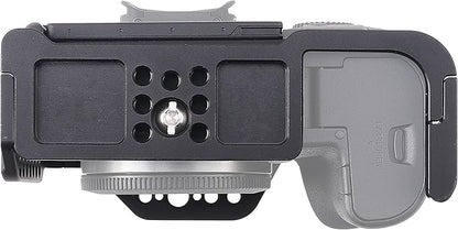Hersmay EOS R6 II Camera Cage with Top Handle for Canon EOS R6 Mark II Mirrorless Camera Aluminum Alloy Film Movie Making Camera Video Cage with Shoe Mount