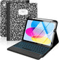 MoKo Touch Keyboard Case for iPad (A16) 11th Generation 11 inch 2025,iPad 10th Generation 10.9 inch Case with Pencil Holder,7 Colors Backlit Multi-TrackPad Detachable Bluetooth Keyboard,Notebook Black