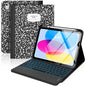 MoKo Touch Keyboard Case for iPad (A16) 11th/10th Gen,Nosegay Pink