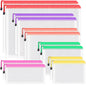Umriox 12 Pack B4 Black Mesh Zipper Bags, File Organizer Pouch for Storage