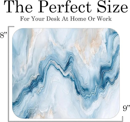 Decorative Colorful Mouse Pad Mat Mousepad for Desk Computer Laptop PC Gaming Home or Office Gift (Blue Agate MP29)
