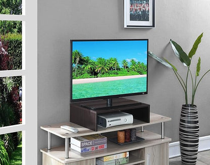 Convenience Concepts Designs2Go Small 23.75", 26" Contemporary TV or Computer Riser for Living Room, Modern Office, Den, Espresso