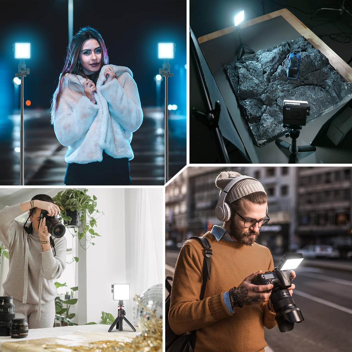 ULANZI LE20 RGB Video Light, 20W Pocket Camera Light, 2500-9000K CRI 95+ 20 Scene 360° Full Color Portable Photography Video Lighting Mini LED Fill Light for YouTube, TikTok, 5000mAh Rechargeable