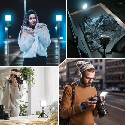 ULANZI LE20 RGB Video Light, 20W Pocket Camera Light, 2500-9000K CRI 95+ 20 Scene 360° Full Color Portable Photography Video Lighting Mini LED Fill Light for YouTube, TikTok, 5000mAh Rechargeable