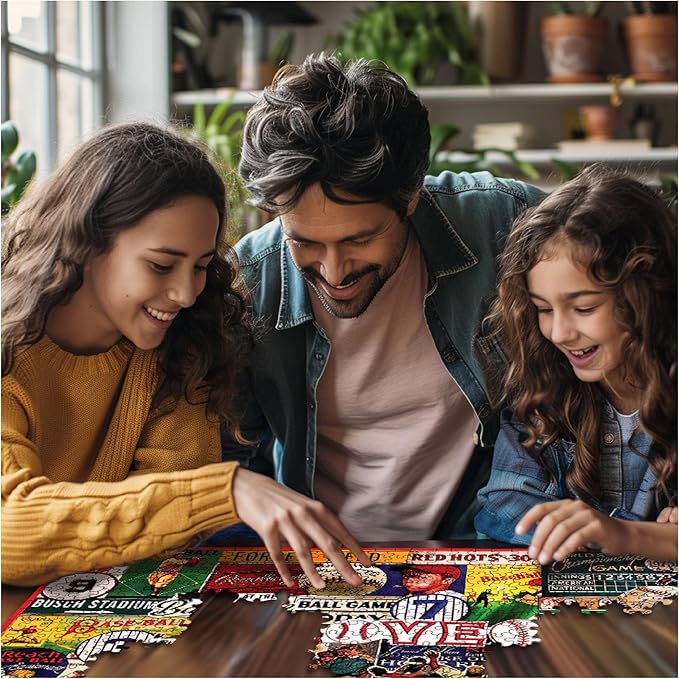White Mountain Puzzles - I Love Baseball - 1000 Piece Jigsaw Puzzle