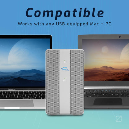 OWC Mercury Elite Pro Dual with 3-Port Hub 8TB RAID USB 10Gb/s Storage