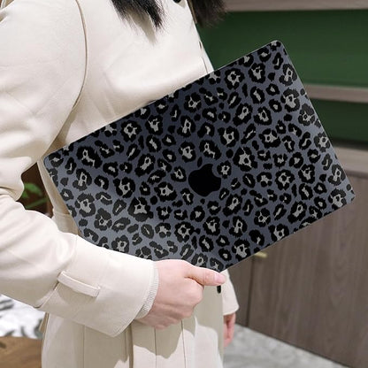 MEEgoodo Case for M4/M3/M2 MacBook Air 13.6 inch Case 2025 2024 2022, Fit Model A3240/A3113/A2681, Laptop Hard Shell with Keyboard Cover Compatible with MacBook Air 13 inch, Snow Leopard Texture