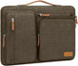 MOSISO 360 Protective Laptop Case 16 inch, 15-15.6 inch Laptop Sleeve Compatible with MacBook Pro 16, HP, Acer, Dell, Lenovo, ASUS, Side Open Carrying Case with 4 Zipper Pockets&Handle,Carob Brown