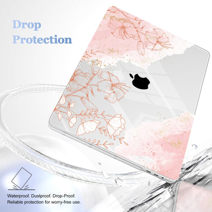 Lepeoac for MacBook Pro 16 inch Case 2019 2020 Release Model A2141, Plastic Hard Shell Cover with Keyboard Cover for MacBook Pro 16 inch with Touch Bar & Touch ID - Watercolor Floral