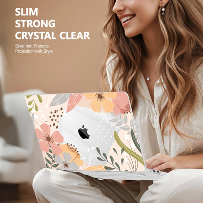 Lepeoac for MacBook Pro 16 inch Case 2019 2020 Release Model A2141, Plastic Hard Shell Cover with Keyboard Cover & Screen Protector for MacBook Pro 16 inch with Touch Bar & Touch ID - Floral P227