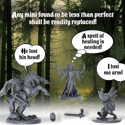 Underdusk: Monsters, Mimics, & Mysteries - 34 Unpainted Miniatures for D&D & Tabletop Gaming | Frightful Creatures and Disguised & Monstrous Mimics with Stat Blocks