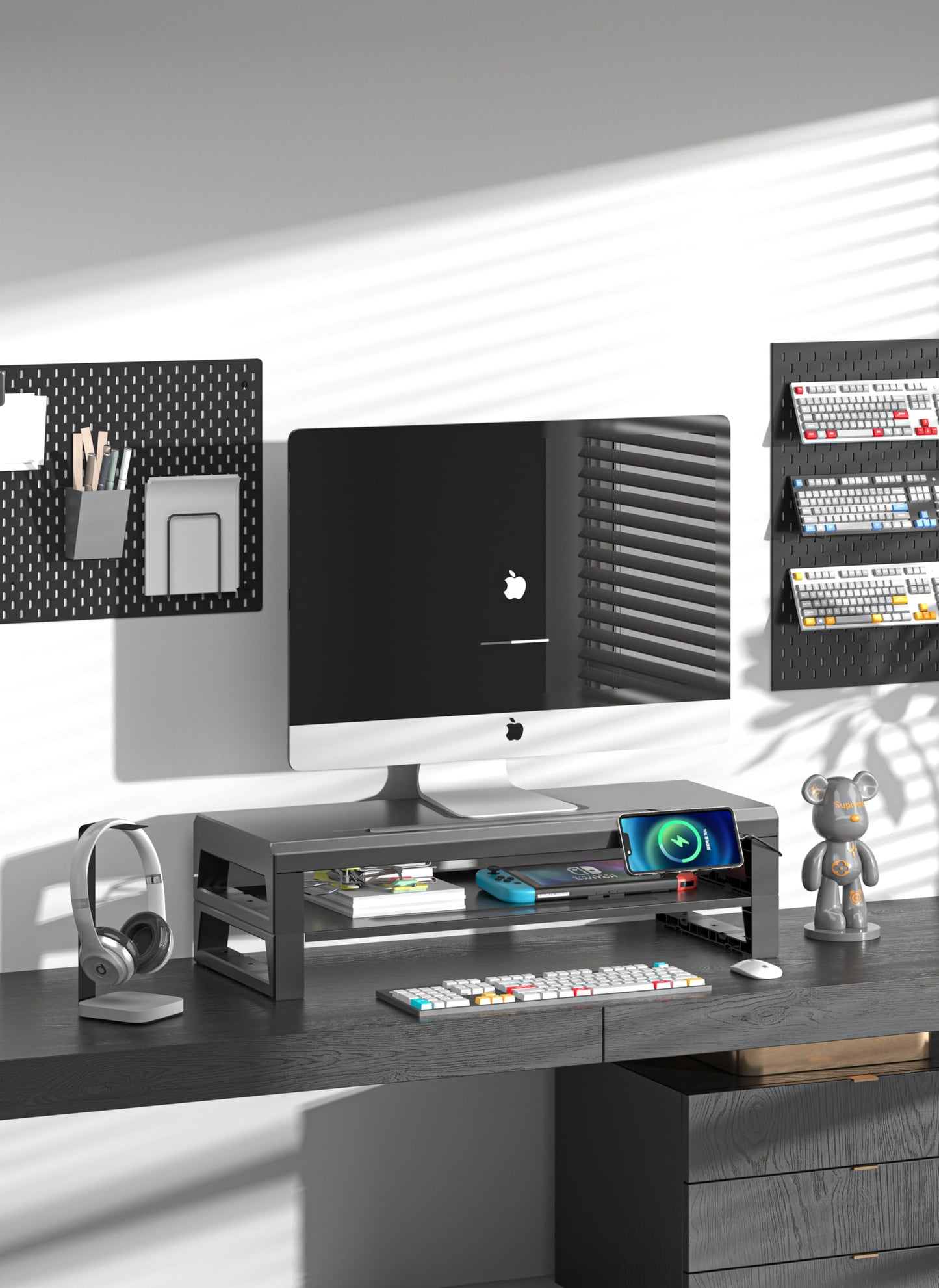 Computer monitor stand (USB Hub Fast Charging Version, Two-layer 550mm)