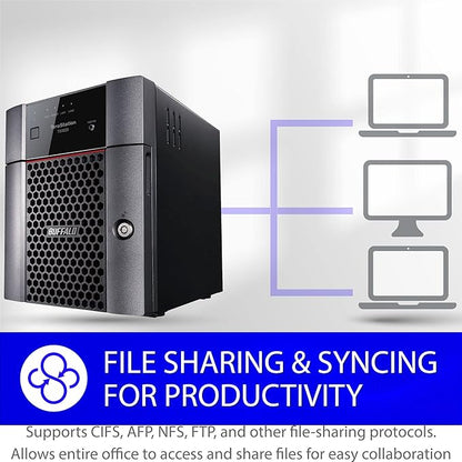 BUFFALO TeraStation 3420DN 4-Bay SMB 8TB (4x2TB) Desktop NAS w/Hard Drives Included Network Attached Storage