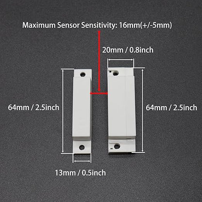 Magnetic Reed Switch NC NO COM Surface Mount Wired Door Window Contact Sensor with Cover for Home Security and Burglar Alarm Systems MC-31 5pcs