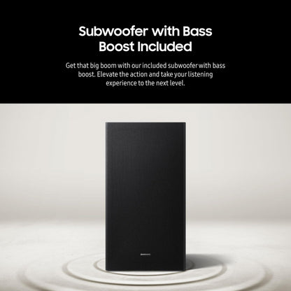Samsung HW-B750D/ZA 5.1 ch Soundbar w/ Dolby Audio, Surround Sound expansion, Bass Boost, Adaptive Sound, DTS Virtual:X, Wireless Subwoofer, 2024