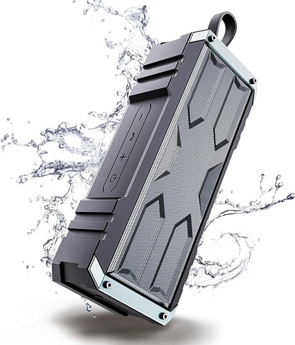 comiso Bluetooth Speaker, 5.3 Rugged Portable Speaker with 20W Stereo Sound, Speakers Bluetooth Wireless IPX7 Waterproof, 24H Playtime, Small Speakers with Deep Bass for Home, Outdoor, Beach, Travel