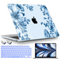 TWOLSKOO Compatible with MacBook Air 13 inch Case M5 2026 M4 2025 M3 M2 2024-2022 A3449 A3240 A3113 A2681, Plastic Hard Shell & Keyboard Cover for MacBook Air 13.6 inch Case, Blue Chinoiserie