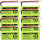 BT184342 BT284342 Rechargeable Phone Battery Compatible with for AT&T BT18433 BT28433 BT-8300 BT1011 BT1018 Vtech 89-1326-00-00/89-1330-01-00/Empire CPH-515D (8-Pack 184342 Batteries)