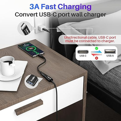 USB C to USB Female Cable 6FT, Type-C Male to USB A 3.1 Female OTG Cable, 5Gbps Data Transfer, Compatible with MacBook Pro/Air, iPhone 16 Pro Max/16 Plus/16/15 Series, Galaxy S24/S23/S22/S21 and More