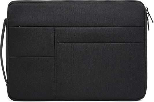 HYZUO 14-15 Inch Laptop Sleeve Bag for MacBook Air 15 M4 M3 M2, MacBook Pro 15, 15" Surface Laptop, XPS 14/15 Plus, Portable NoteBook Case for 14" HP Dell Lenovo ThinkPad Asus, Classic Black