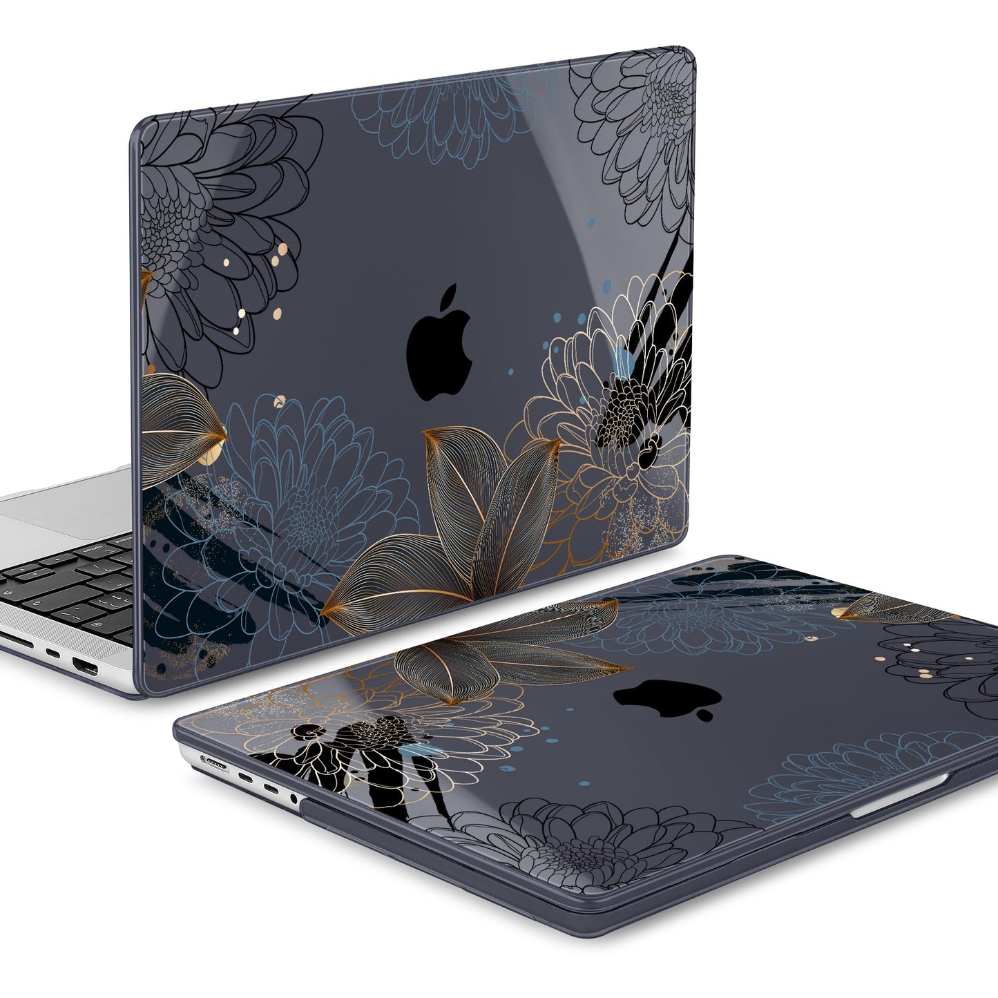 Mektron Case for 2026 M5 MacBook Pro 16 inch A3429 A3428 M4 A3403 A3186 M3 A2991 M2 A2780 M1 A2485 (2021-2025) Pro/Max with Liquid Retina XDR, Hard Shell Plastic Laptop Cover, Line Chrysanthemums