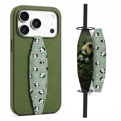 Switchbands Animal Print Phone Grip Strap – Reversible Elastic Strap, Drop Protection, Adhesive-Free, Arthritis Friendly, Wireless Charging Compatible, Universal Fit – Leopard & Pink Tie dye