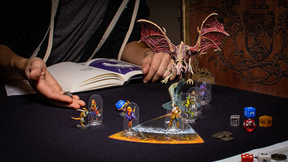 Arcknight Flat Plastic Miniatures: Demon Blood; 62 Unique Infernal-Themed Minis for DND 5e and Pathfinder; Affordable, Skinny Figurines for Dungeons and Dragons and Other Tabletop RPG Games