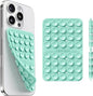 Klearlook Silicone Suction Cup Phone Case Mount Double Sided, Silicon Sticky Phone Grip with Higher Suction for Cell Phone, Hands-Free Phone Accessories Holder for Selfies and Videos, Light Green