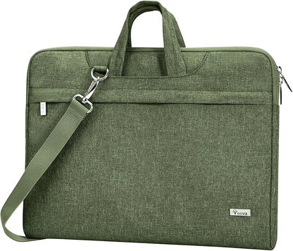 Voova Laptop Bag 15.6 Inch, Waterproof Computer Sleeve Carrying Case with Shoulder Straps & Handle Compatible with Macbook Air 15 M2/M3/M4, MacBook Pro 15/16, 15-16 Inch Hp Dell Lenovo, Army Green