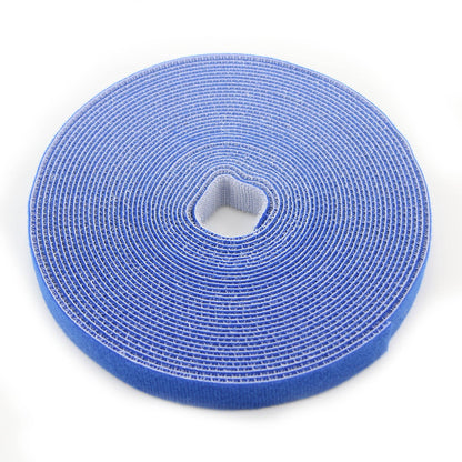 Saisn Reusable Fastening Tape Cable Ties 3/4 Inch Double Side Hook Roll (25 Yard, Grey)