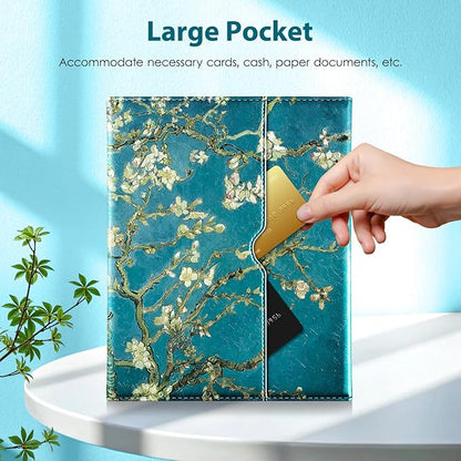 DTTO for iPad 9th/8th/7th Generation 10.2" Case 2021/2020/2019 with Keyboard, 7 Colors Backlit Wireless Detachable Keyboard Premium Leather Folio Cover with Pencil Holder & Pocket, Blossom