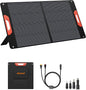 120W Portable Solar Panels for Power Station, 120 Watt ETFE Monocrystalline Foldable 20V DC Output Solar Panel Charger, 24% High Efficiency, QC3.0 USB-A & Type-C Output for Outdoor Camping RV Blackout