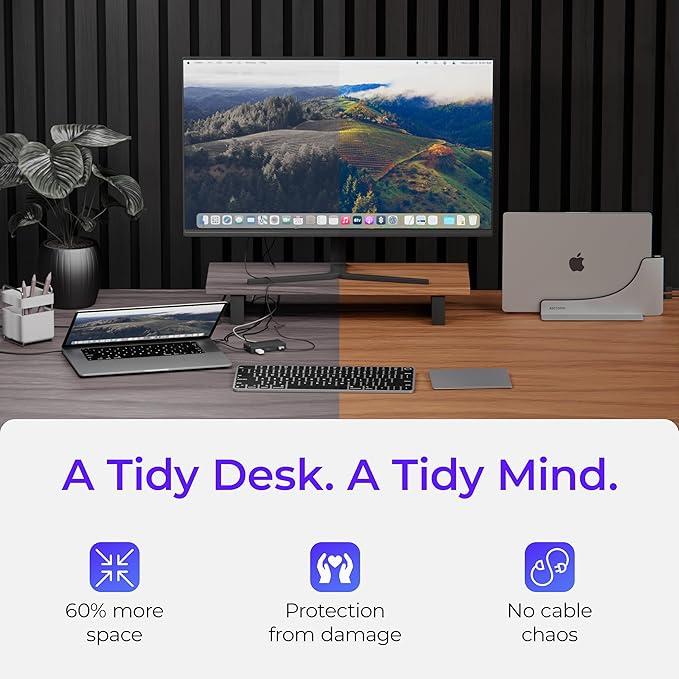 Dock for 14" Apple MacBook Pro - Docking Station - Connect Dual Displays w/Two Thunderbolt 4 USB-C Ports - Mac Docking Station Hub for MacBook Pro 14" (M1,M2,M3,M4,M5 Base/Pro/Max 2021-2026)