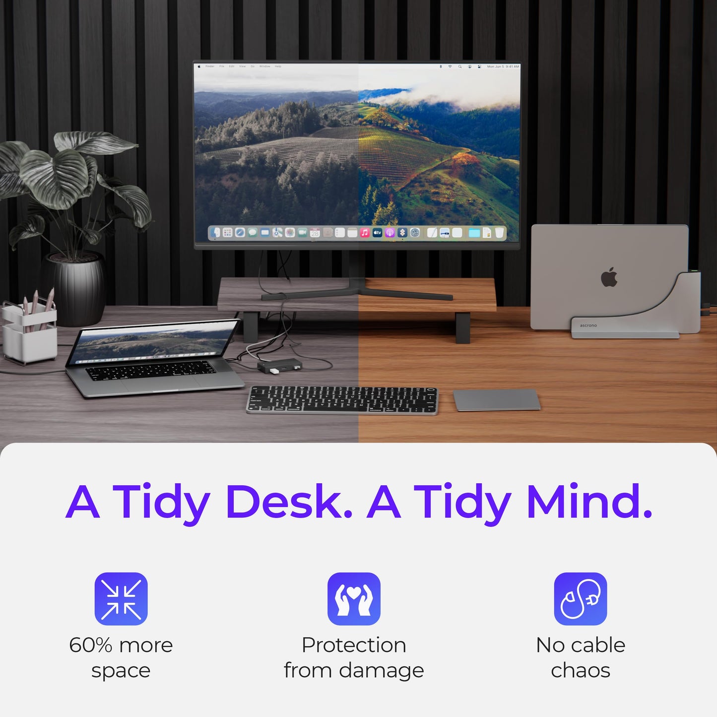 Dock for 13" Apple MacBook Air - Docking Station - Connect Dual Displays with Two Thunderbolt 4 USB-C Ports - Mac Docking Station Hub - Supports MacBook Air 13" (M2,M3,M4,M5 2022-2026)