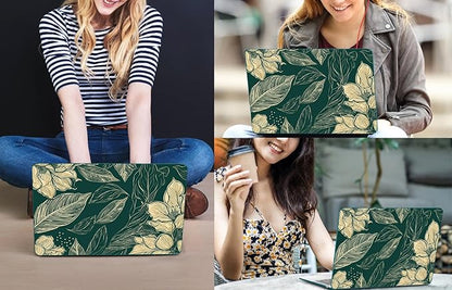 CISSOOK Compatible with MacBook Pro 13 inch Case 2025-2016 Release M2 M1 A2338 A2251 A2289 A2159 A1989 A1706, Plastic Hard Shell Case & Keyboard Cover & Screen Protector, Elegant Floral