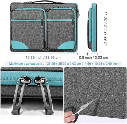 ZINZ Laptop Case 15 15.6 16 inches Sleeve Slim Briefcase Spill-Resistant Handbag for Most Popular 15" 15.6" 16" Notebooks，G01BL02