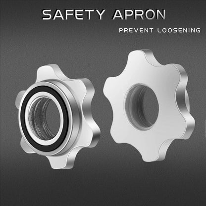 Lamoutor 2Pcs Anti-Slip Hex Nut Collar Screw for Barbell Dumbbell Weight Lifting 28mm
