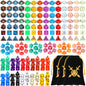 Yilloog 350 Pcs Dice Sets Bulk with Drawstring Bag Polyhedral Dice Sets Multi Role Playing Table Game D4 D6 D8 D10 D% D12 D20 (Mixed Style)