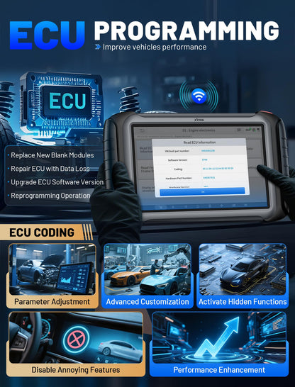 XTOOL IP919 PRO V2.0 ECU Programming Scan Tool, Topology Map OBD2 Scanner
